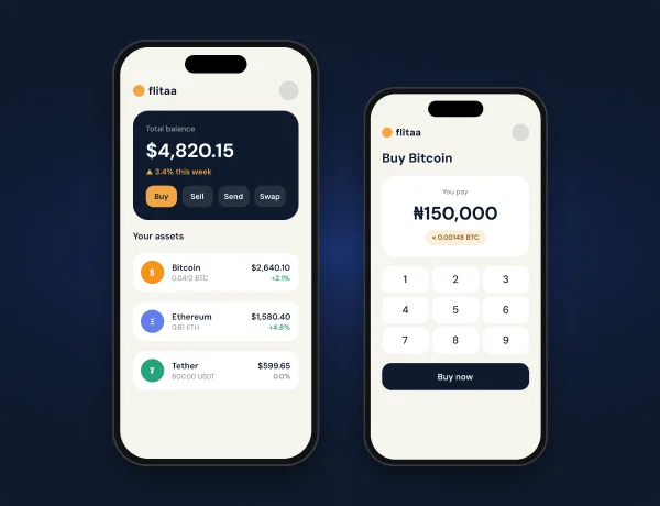 Flitaa: a crypto wallet and trading platform for first-time investors.